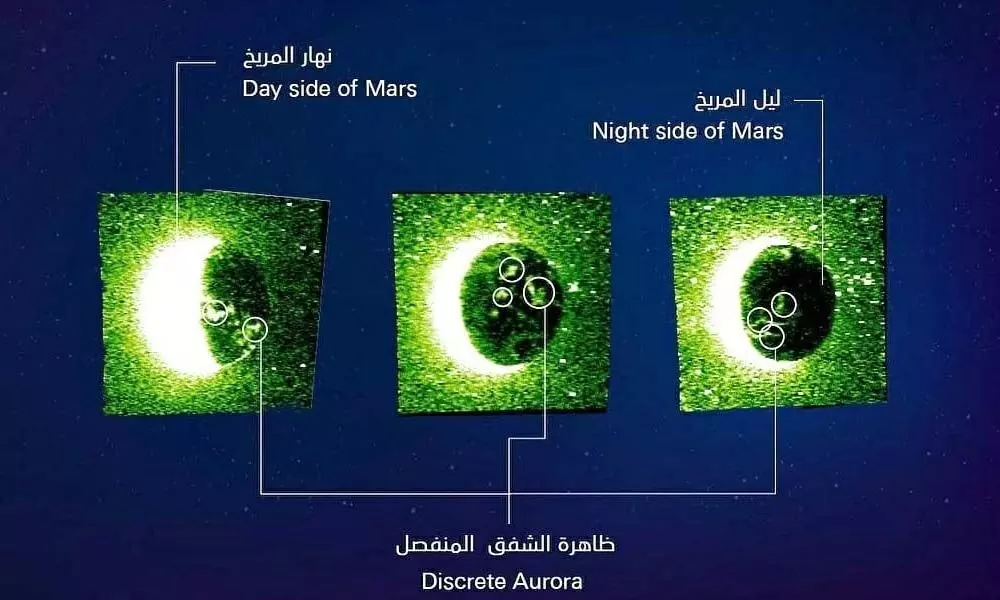 Hope captures Mars’ nightside auroras