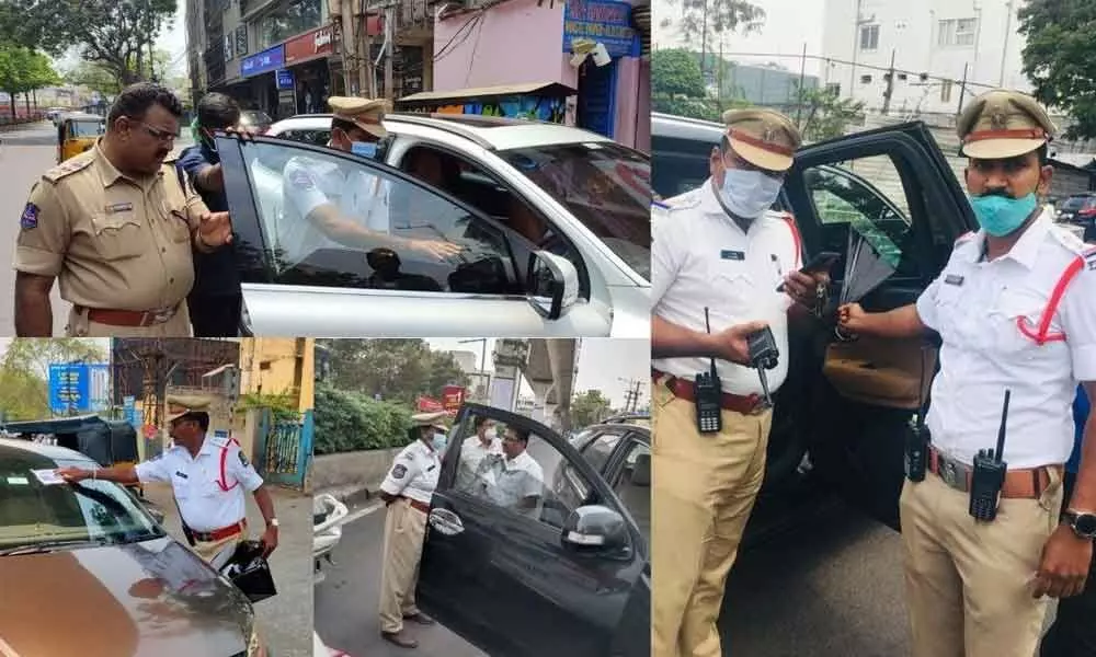 Spl drive against vehicles with MLA, MP stickers in Hyd