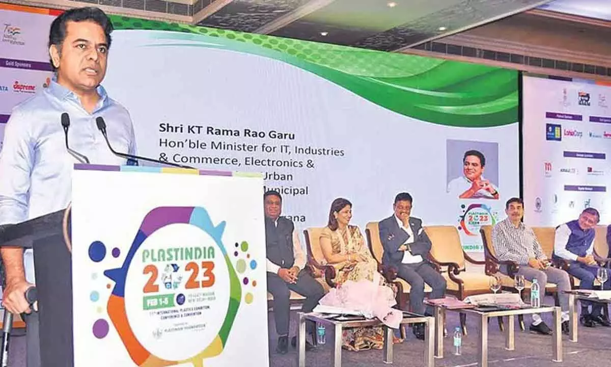 KTR unveils Plastindia-2023 app