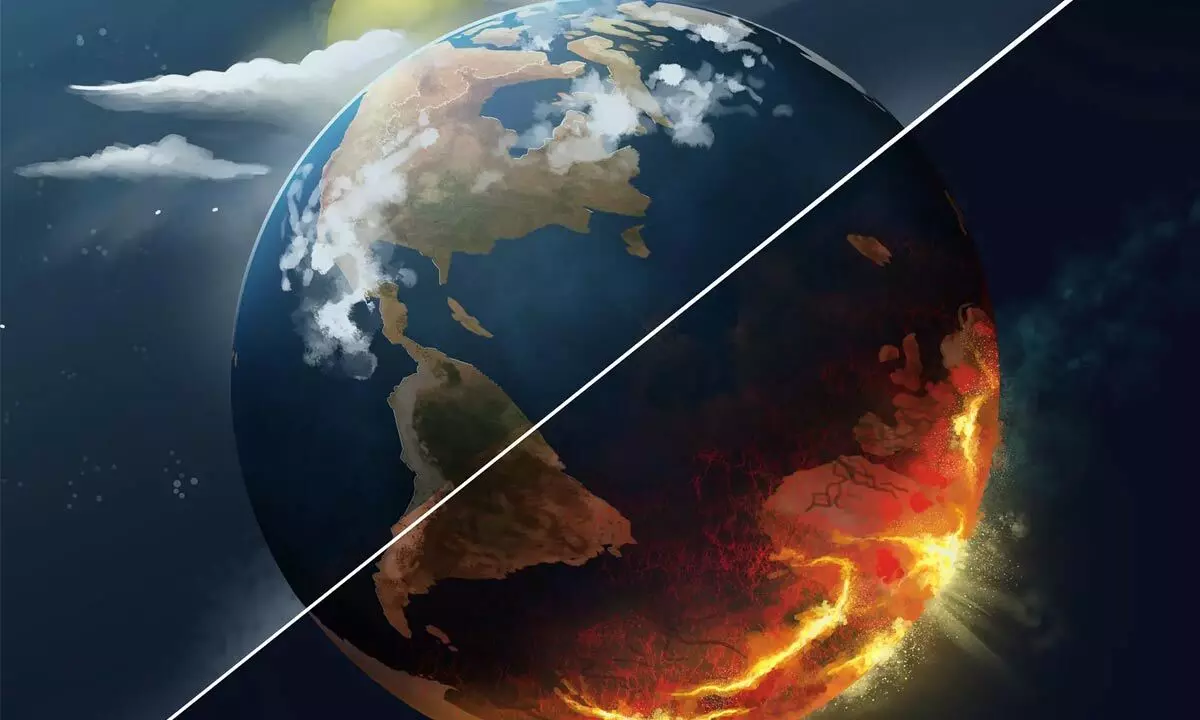 Before global warming, was the Earth cooling down or heating up?