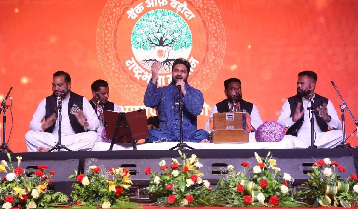 Wadali Brothers performing at the Bank of Baroda Rashtrabhasha Samman event in Delhi today