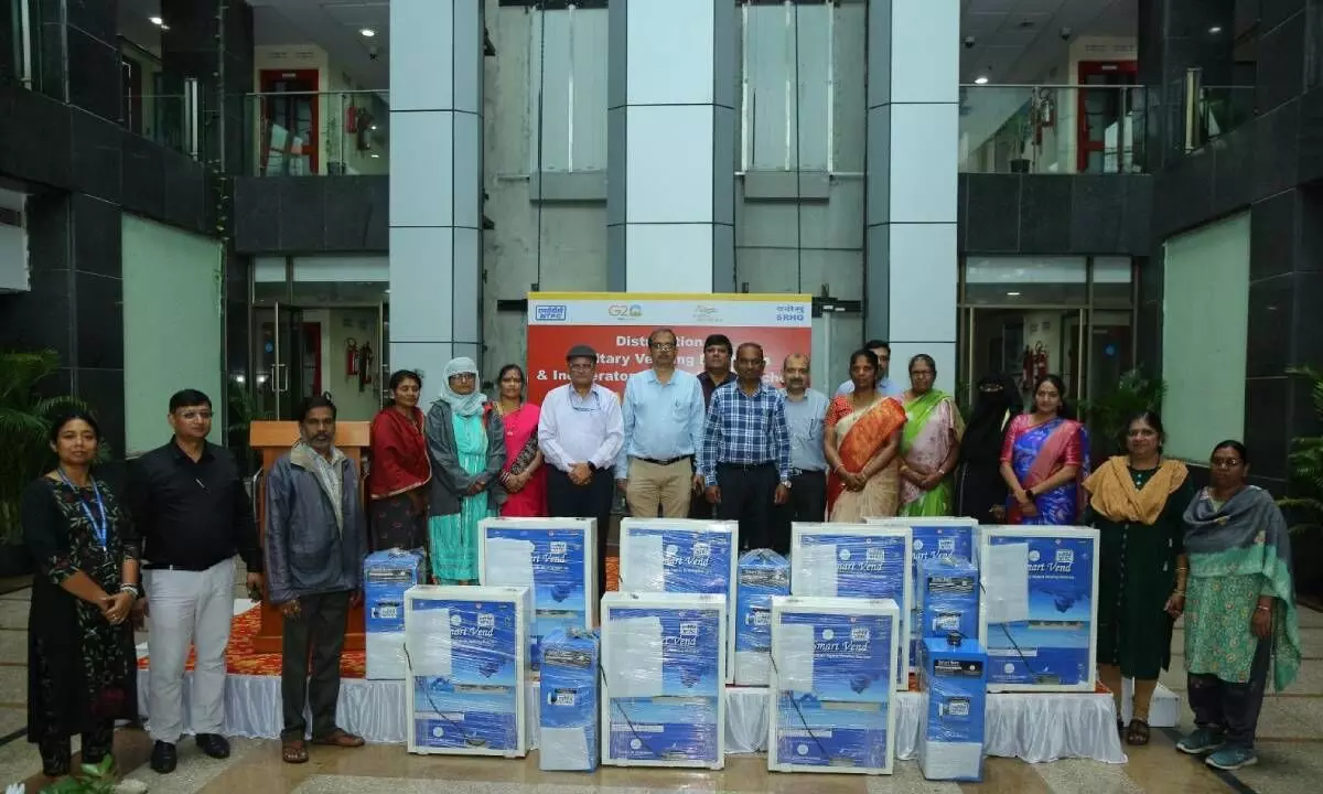 NTPC SRHQ distributes sanitary vending machine