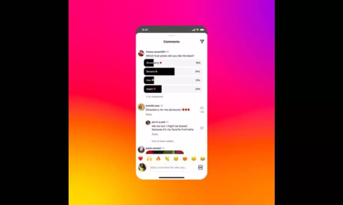 Insta soon to allow polls in comments section of posts