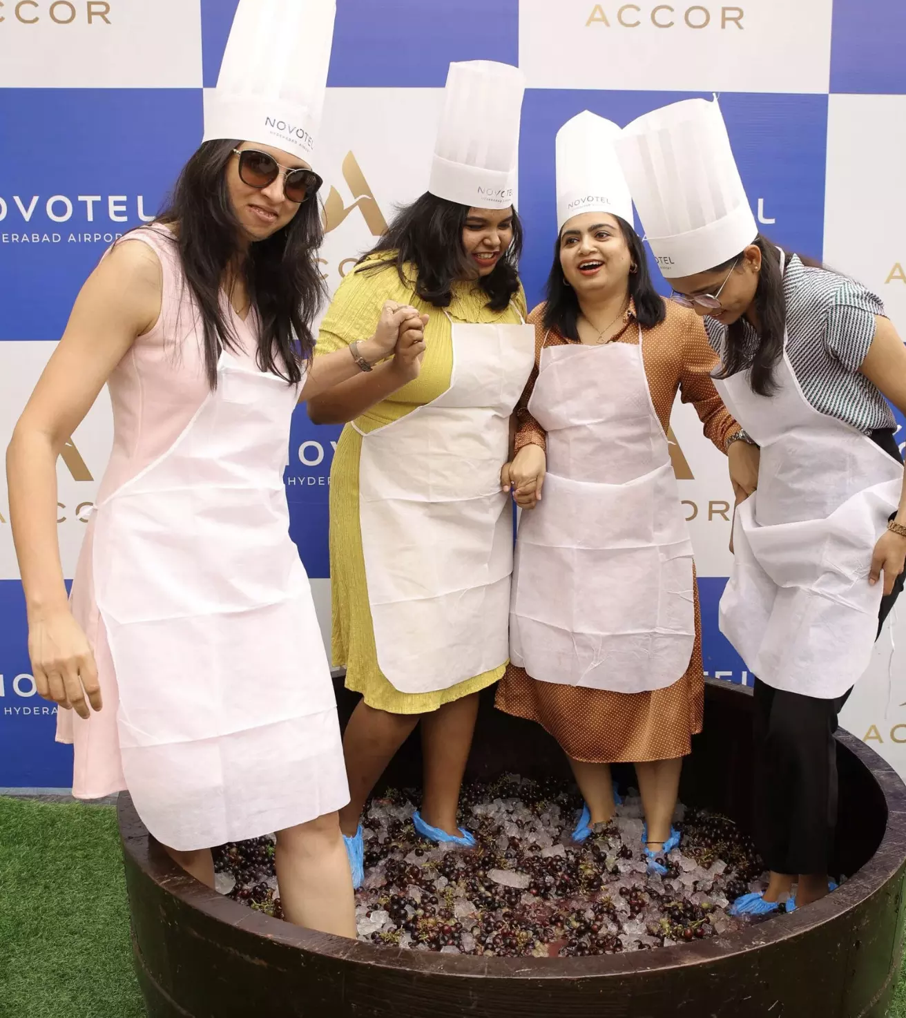 Novotel Hyderabad Airport Hosts Grape Stomping and Cake Mixing Brunch