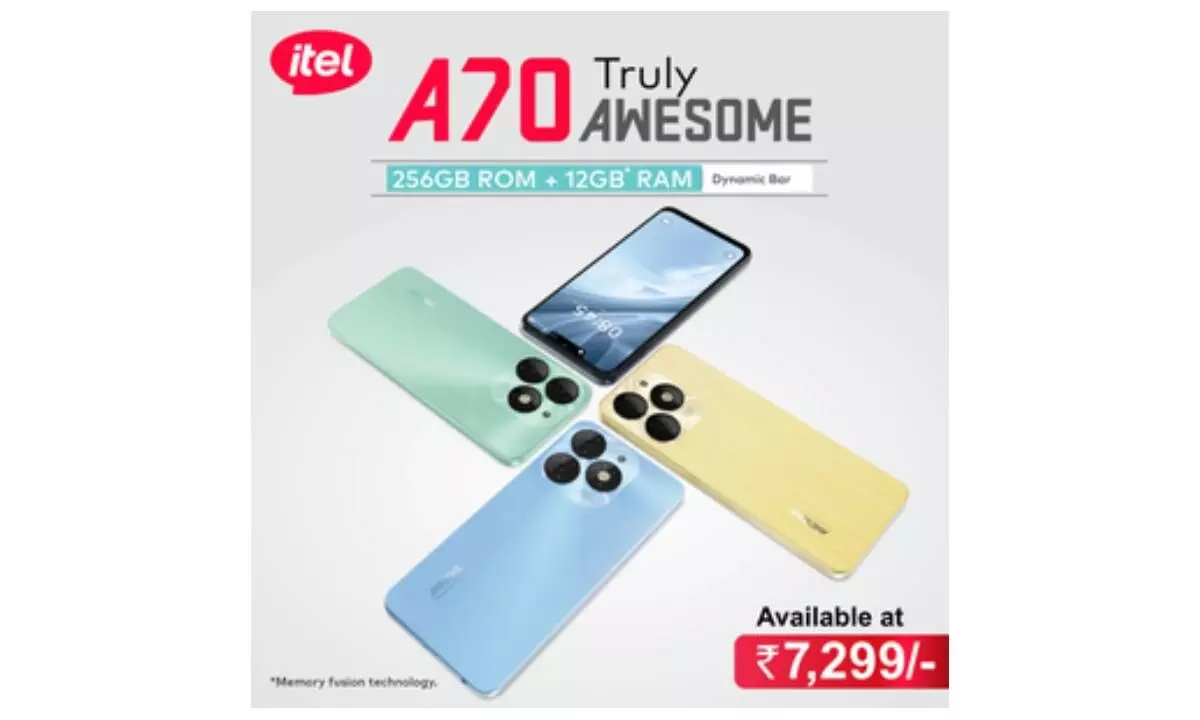 itel launches A70, India’s 1st smartphone with 256GB storage and 12GB (4+8) RAM at just Rs 7,299