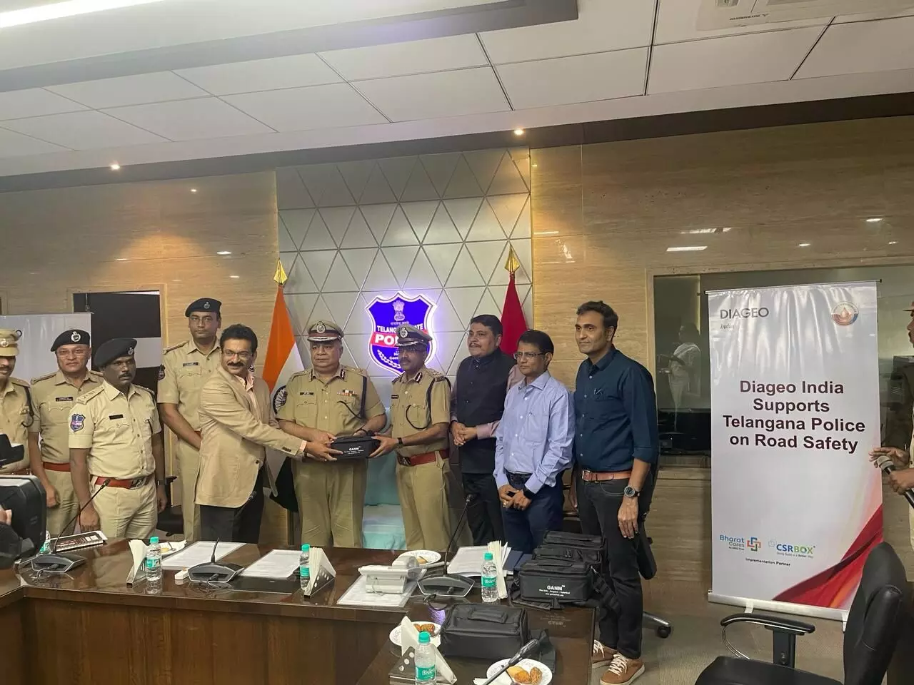 Diageo India provided 50 advanced Alcohol Breath Analysers to Telangana Police