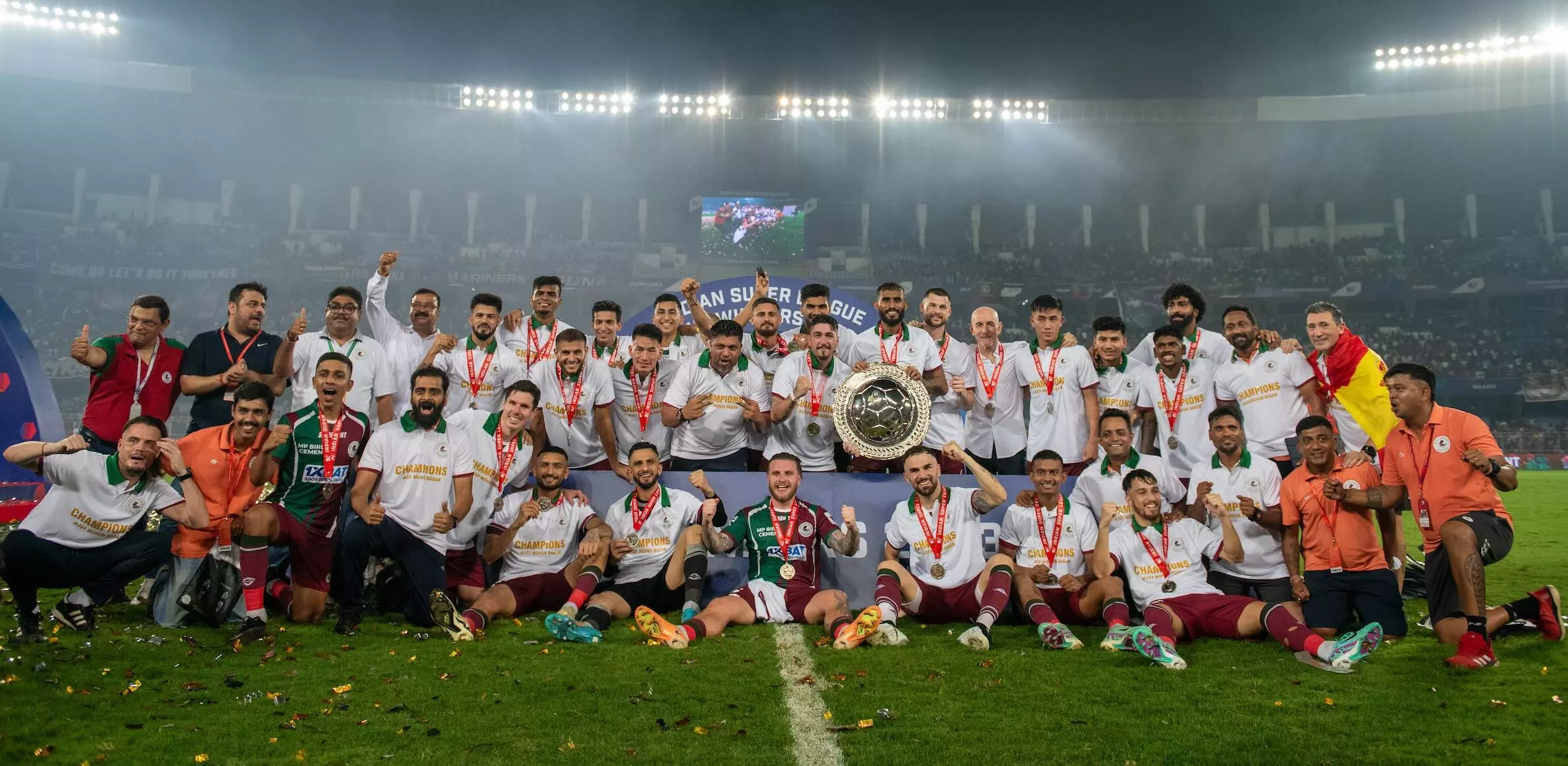 Mohun Bagan Super Giant after winning the coveted maiden title of Indian Super League Champions 2023- 2024