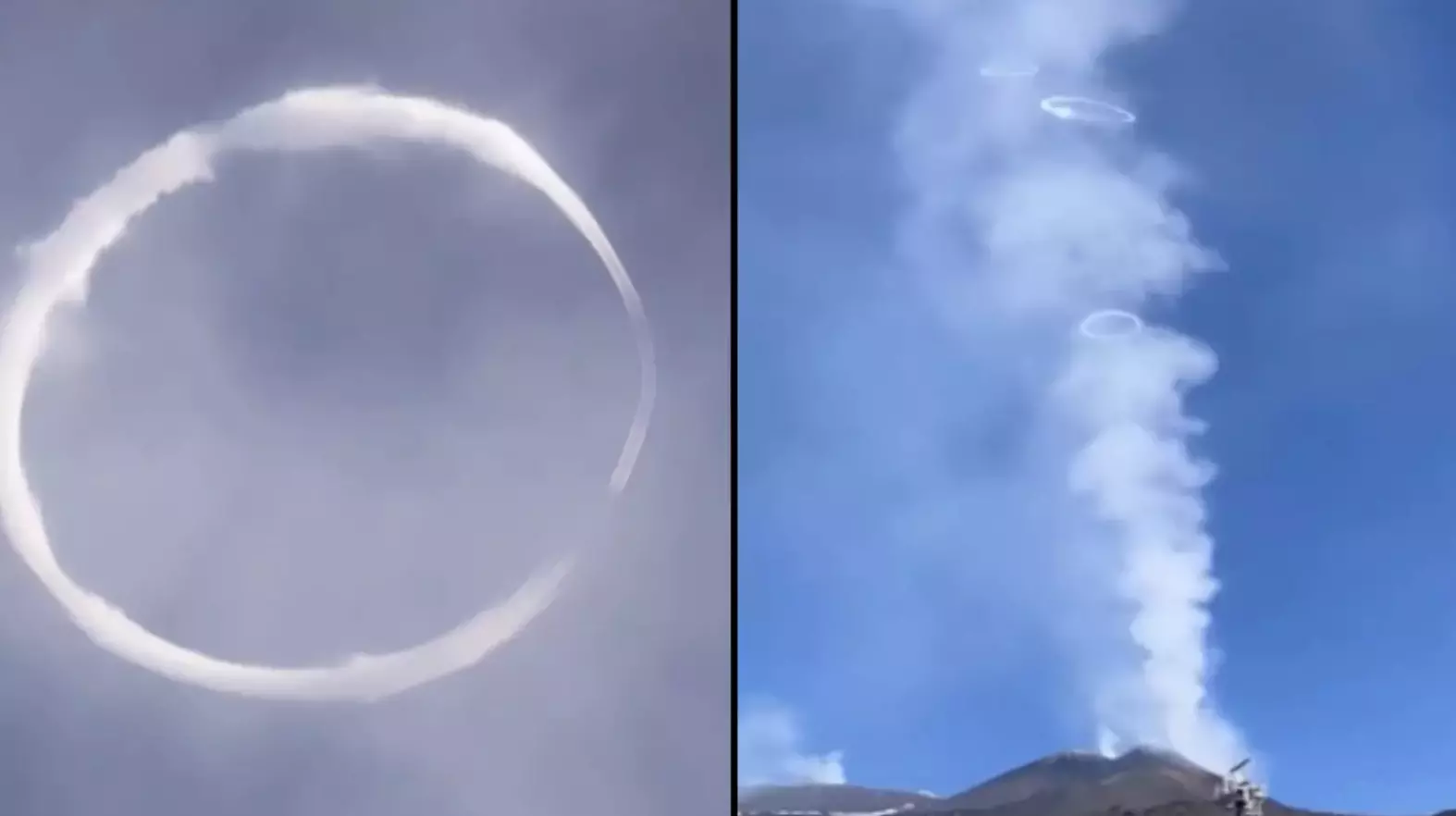 Spectacular: Not UFO but smoke rings from Mount Etna, Europes largest active volcano: Video