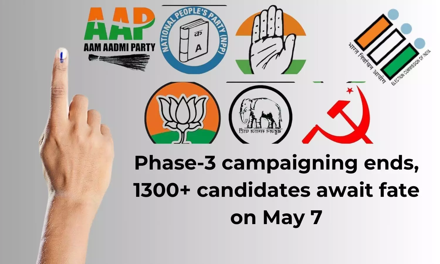 Phase-3 campaigning ends, 1300+ candidates await fate on May 7