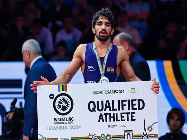 Aman Sehrawat in Paris Olympics 2024 qualifier