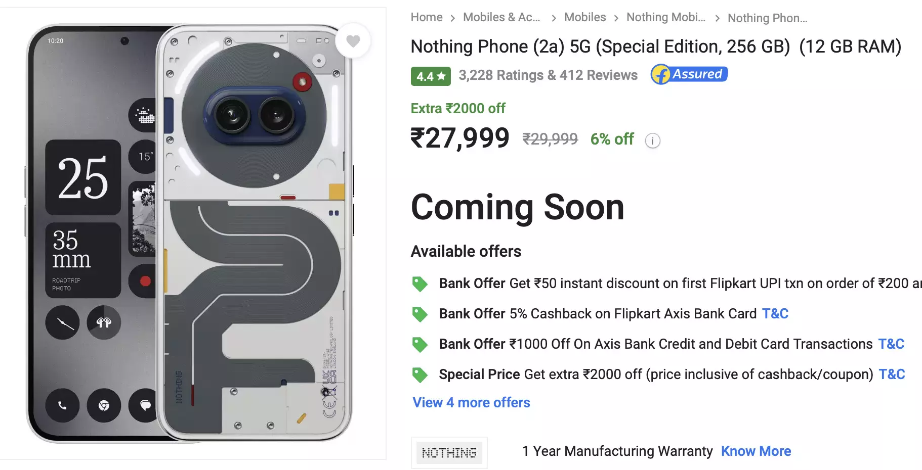 Nothing Phone (2a) limited edition launch in India on June 5; exclusive@Flipkart