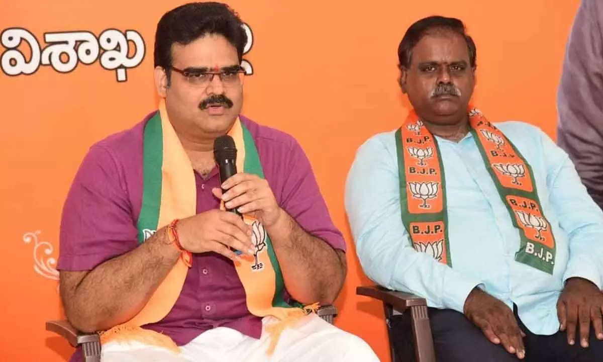 BJP chief spokesman for AP Lanka Dinakar in Visakhapatnam on Wednesday