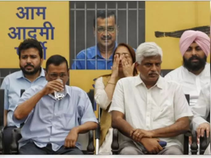 Before surrendering at Tihar jail, CM Kejriwal calls exit polls fake