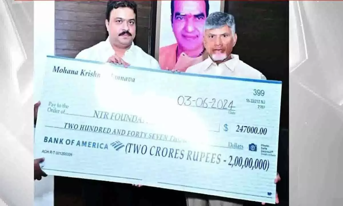 Mannava donates Rs 2 crore to NTR Foundation