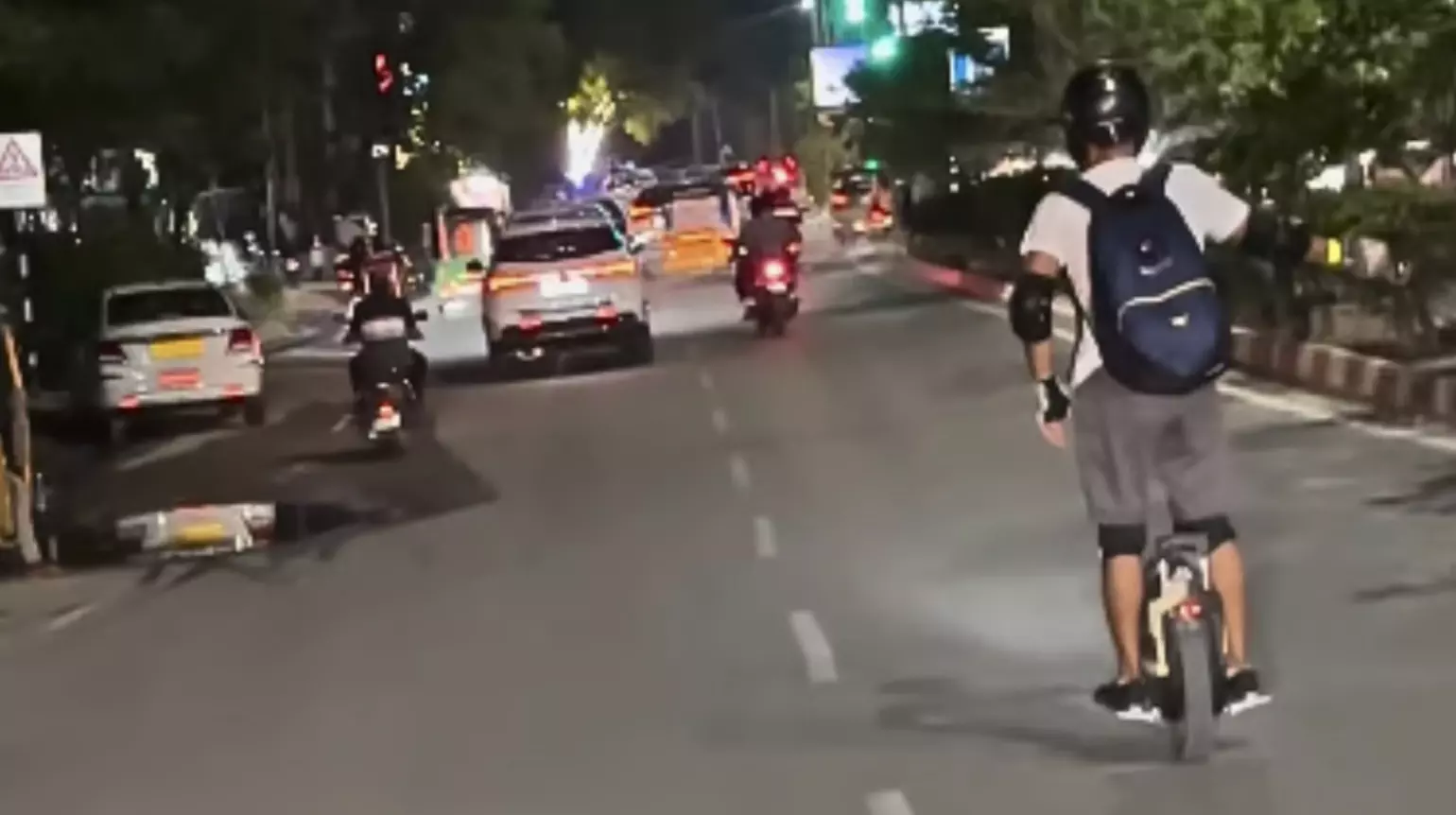 Man riding unicycle on Hyderabad roads: Viral video