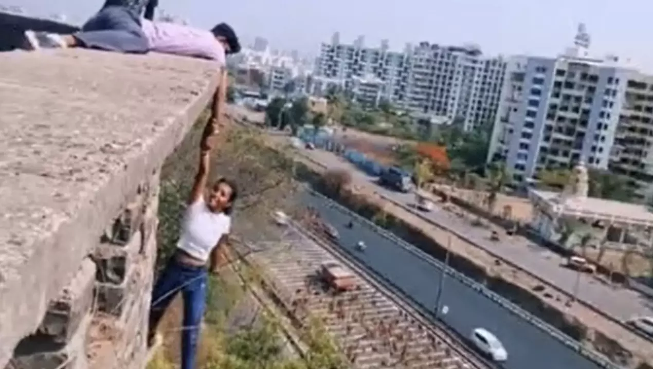 Pune teens reckless building edge stunt for Instagram sparks outrage!