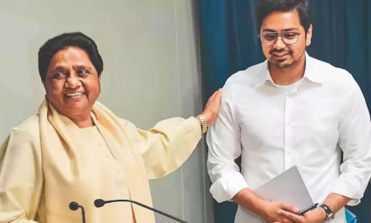 Mayawati reinstates nephew Akash as BSP’s political heir