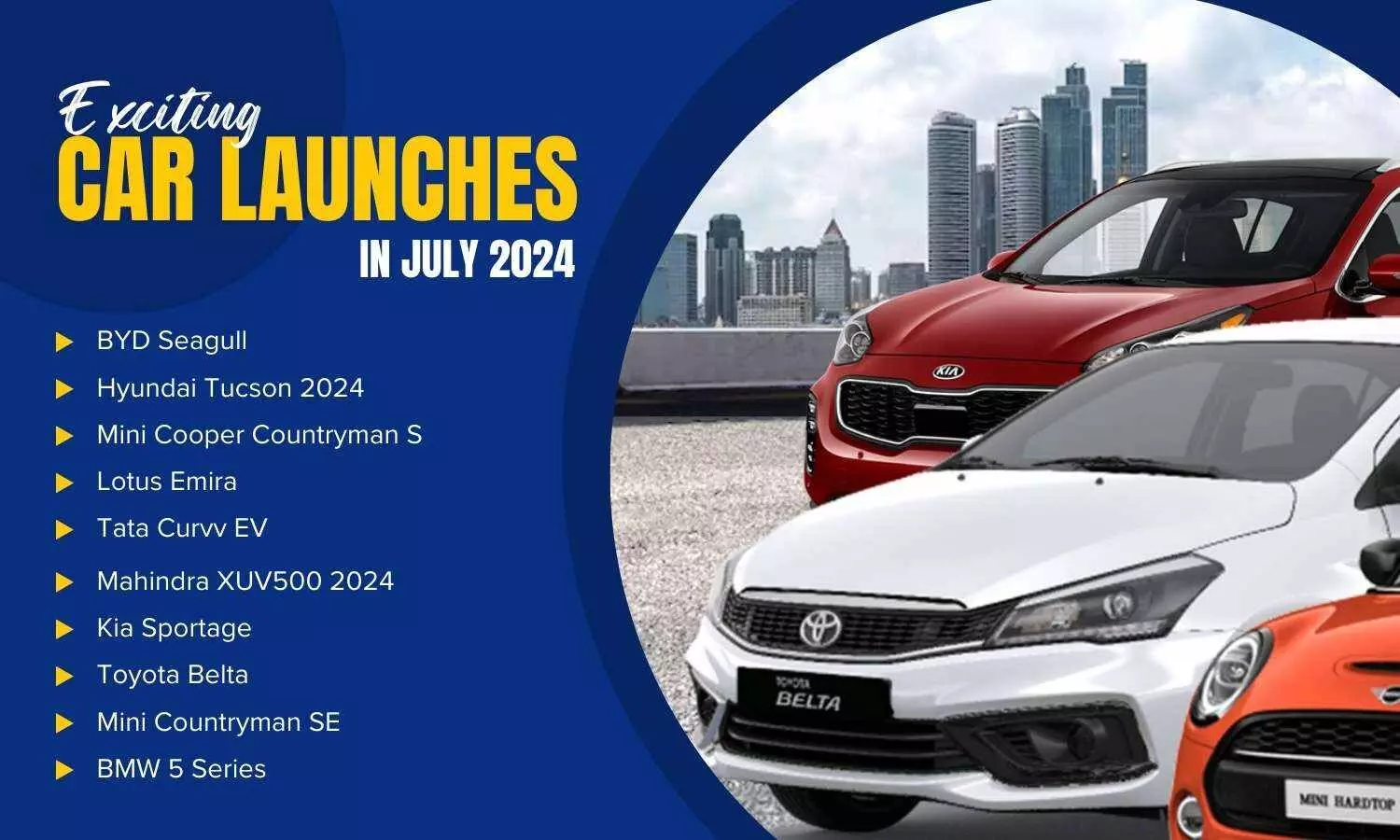 Exciting Car Launches in July 2024: New Budget EVs and Luxury SUVs
