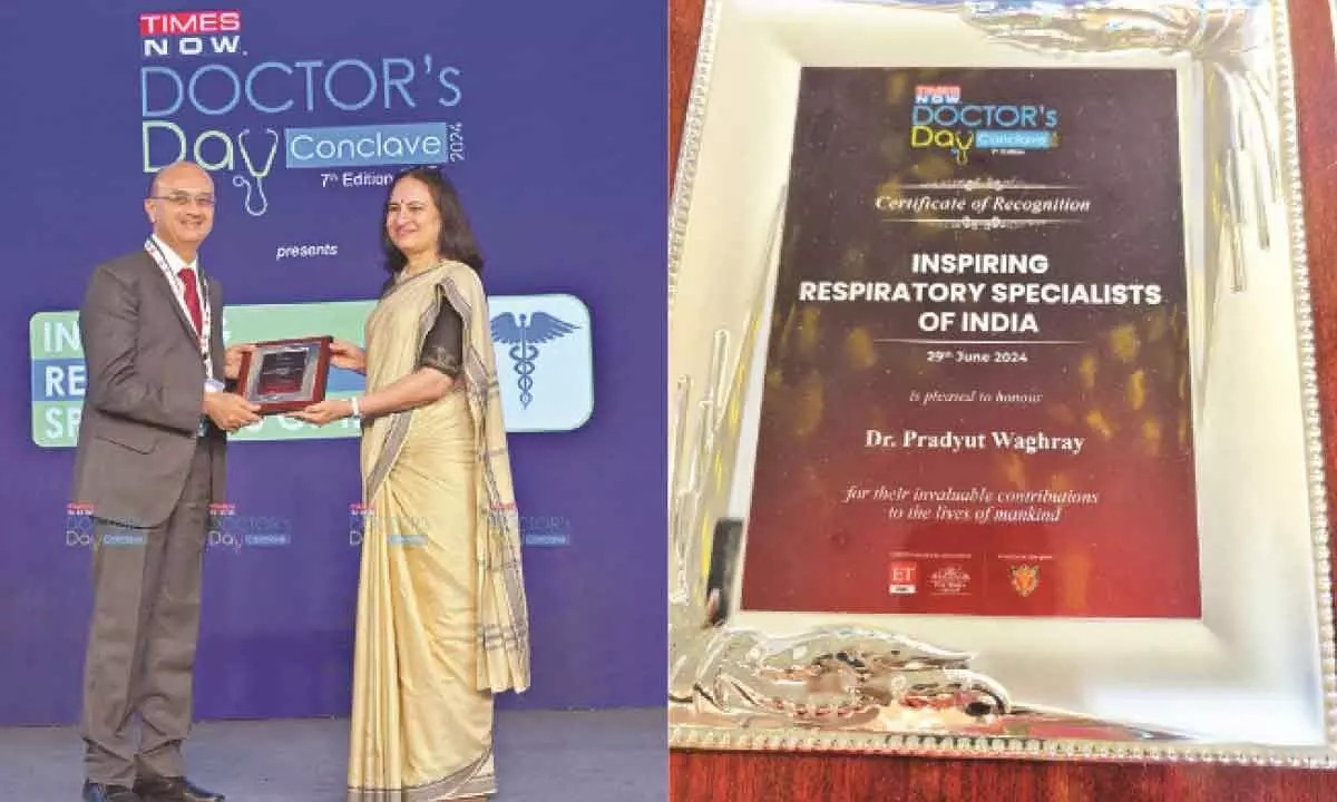 Hyderabad: City pulmonologist Waghray honoured on Doctors’ Day