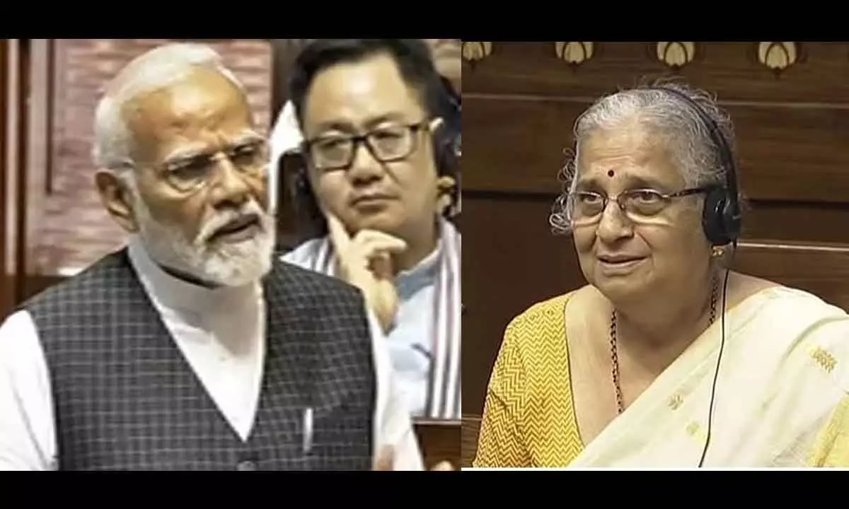 Modi hails Sudha Murtys maiden RS speech on women’s health