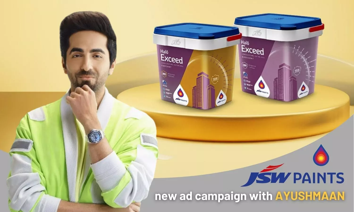 JSW Paints new ad campaign with Ayushmann for waterproofing range