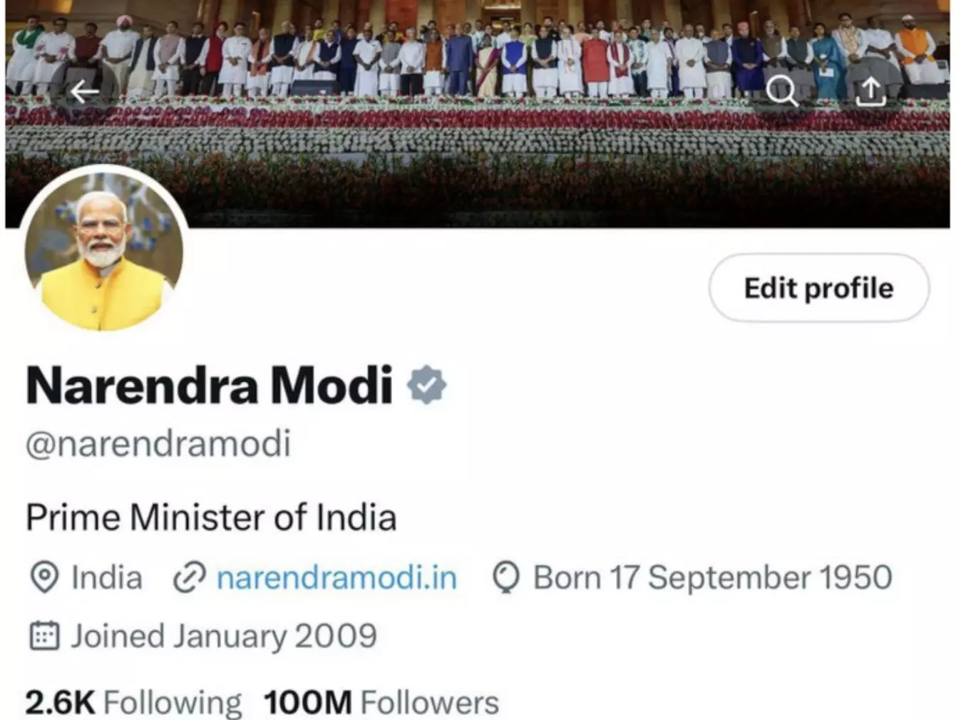 PM Narendra Modi hits 100 mn followers on X, surpassing Taylor Swift