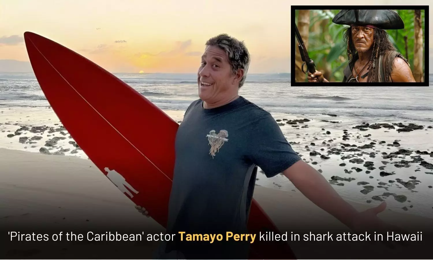 Pirates of the Caribbean actor Tamayo Perry killed in shark attack in Hawaii