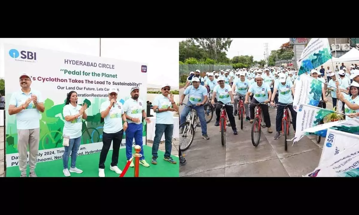 SBI holds cyclothon to promote green awareness