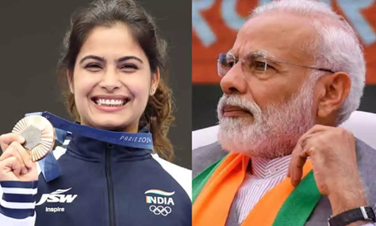 PM hails Bhaker for winning bronze at Paris Olympics