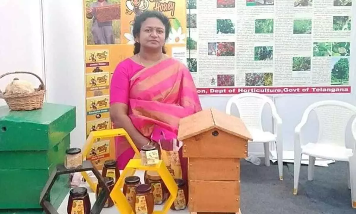 K  Indira Reddy, Founder president of Telangana  Bee Hub Society