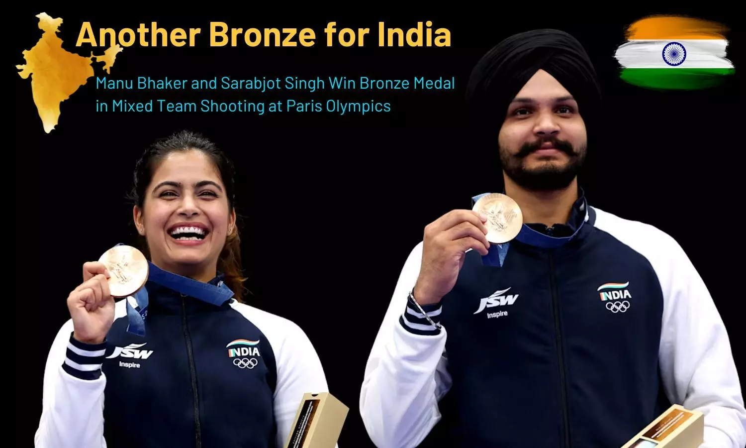 Another Bronze for India: Manu Bhaker and Sarabjot Singh Win Bronze Medal in Mixed Team Shooting at Paris Olympics