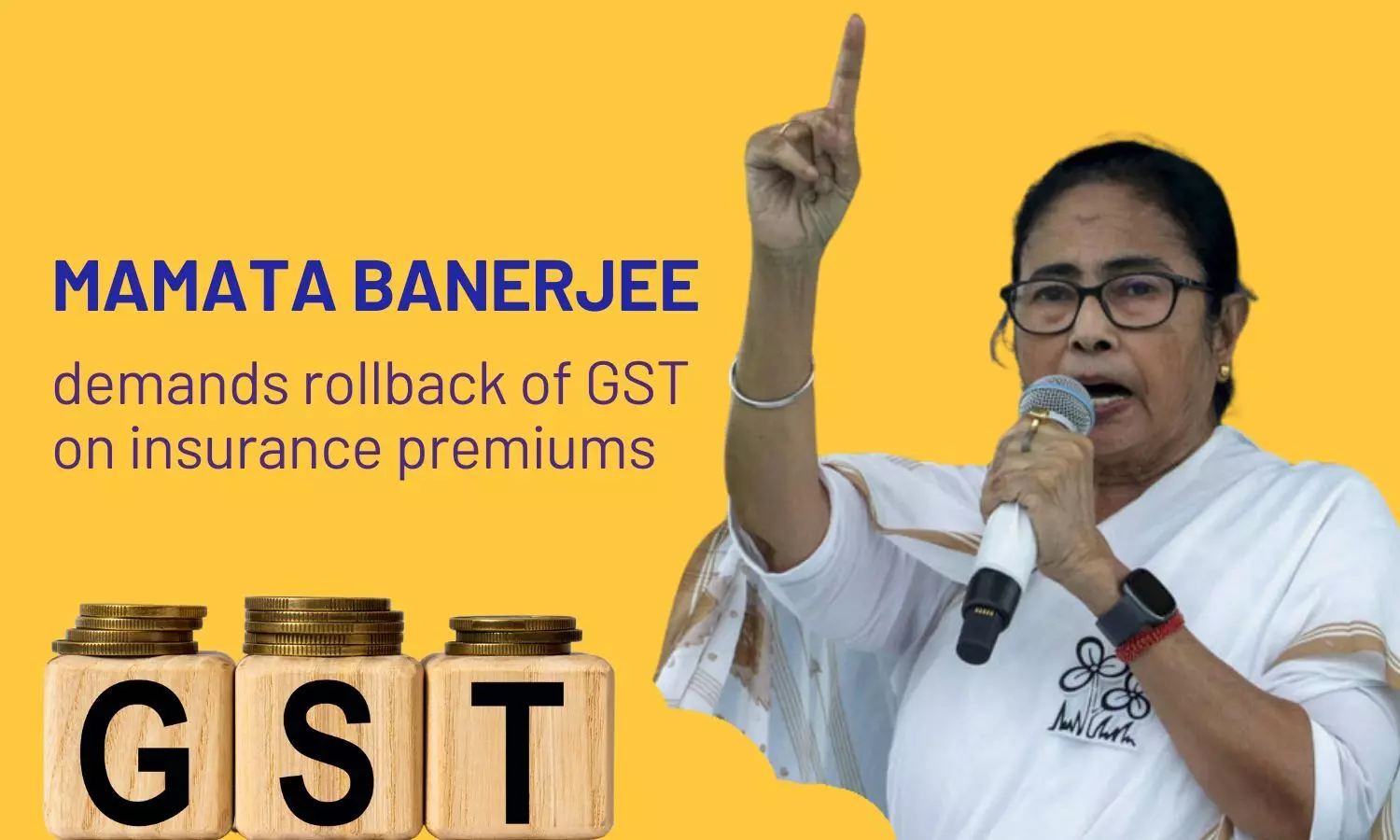 Mamata Banerjee demands rollback of GST on insurance premiums