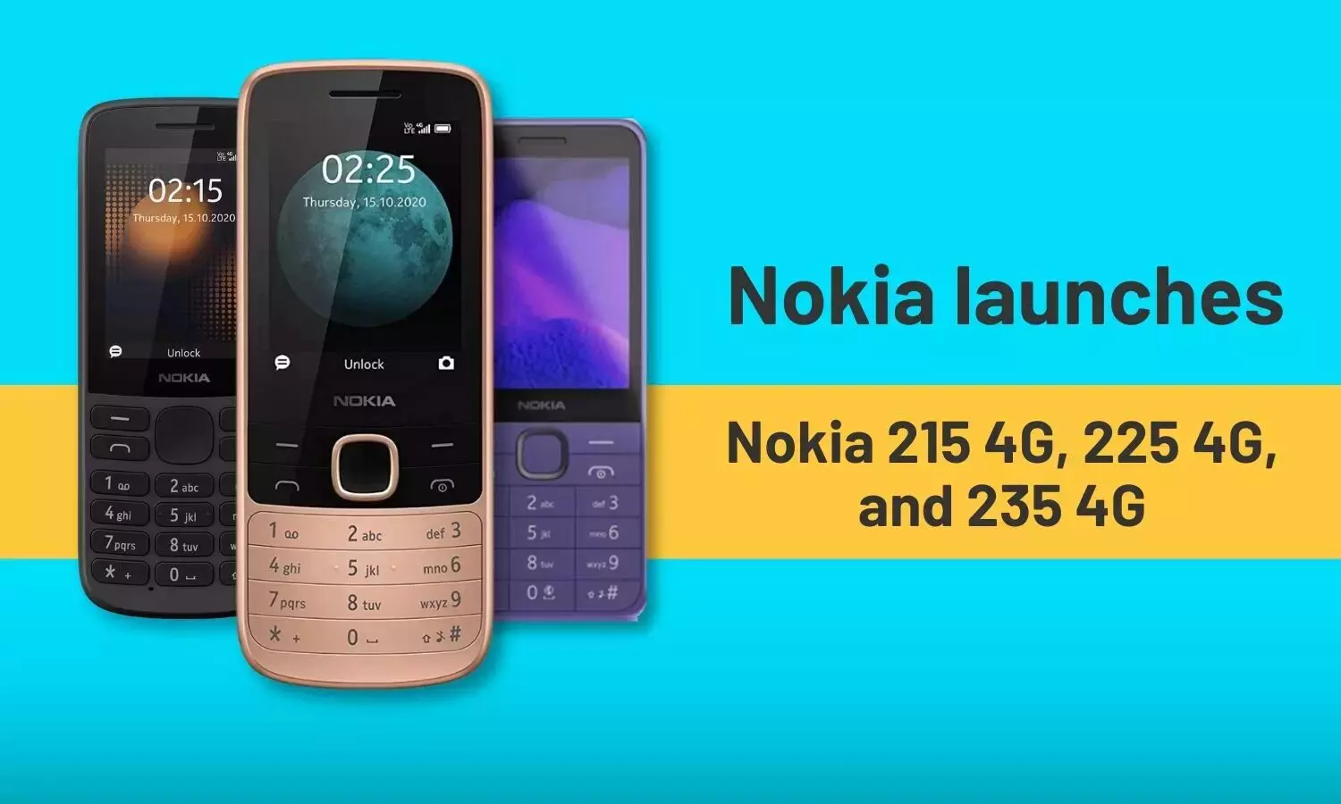 Nokia launches Nokia 215 4G, 225 4G, and 235 4G feature phones: price & specs