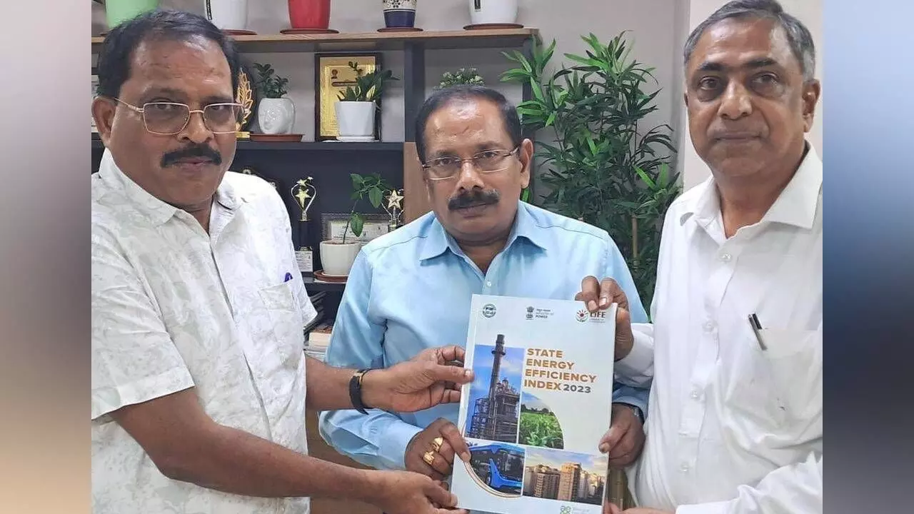 BEE Advisor (Southern India) A Chandra Sekhar Reddy with  AP Special Chief Secretary (Energy) K Vijayanand (Centre)