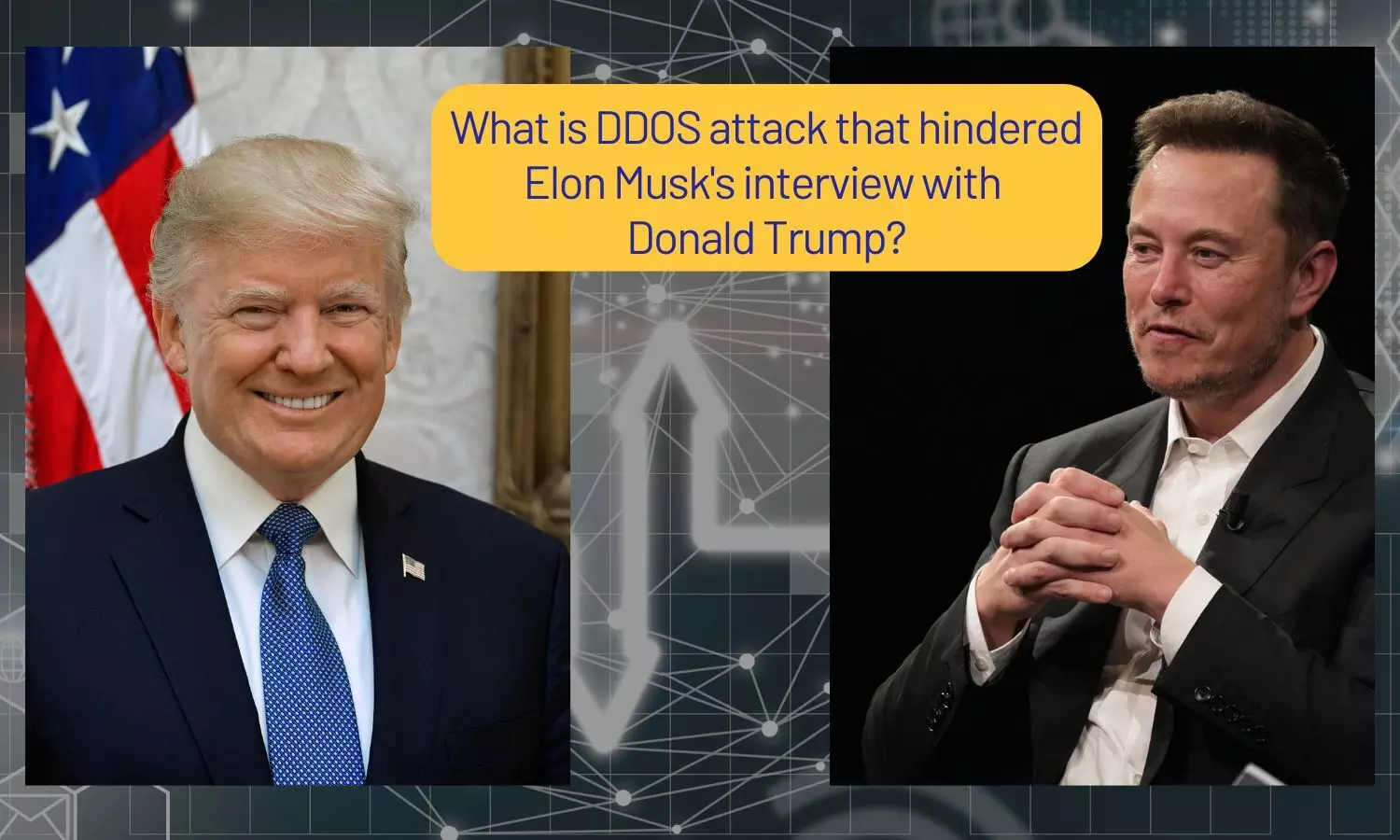 What is DDOS attack that hindered Elon Musks interview with Donald Trump?