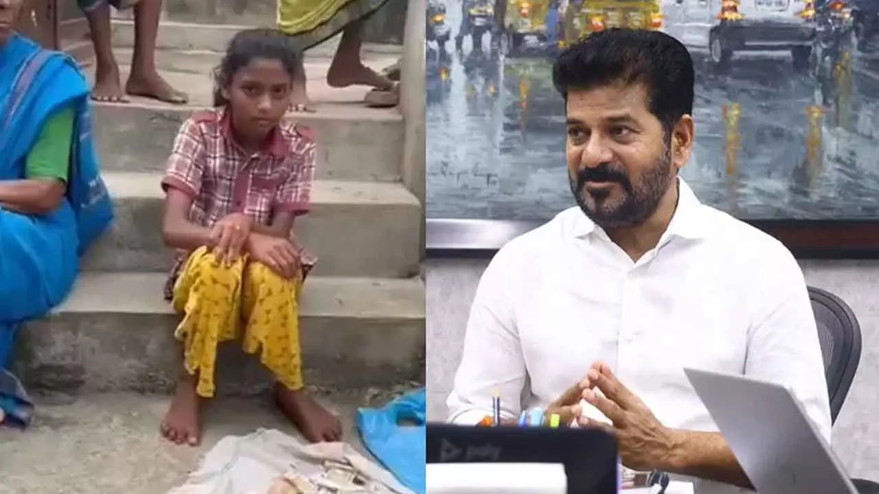 CM Revanth offers help to orphaned girl in Nirmal