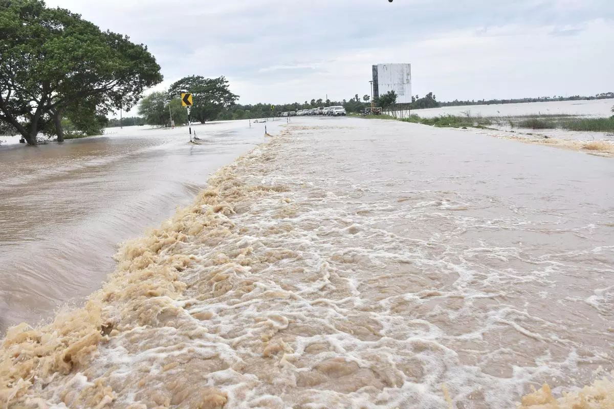 Traffic Movement on Hyderabad- Vijayawada Route Suspended Due to Rains