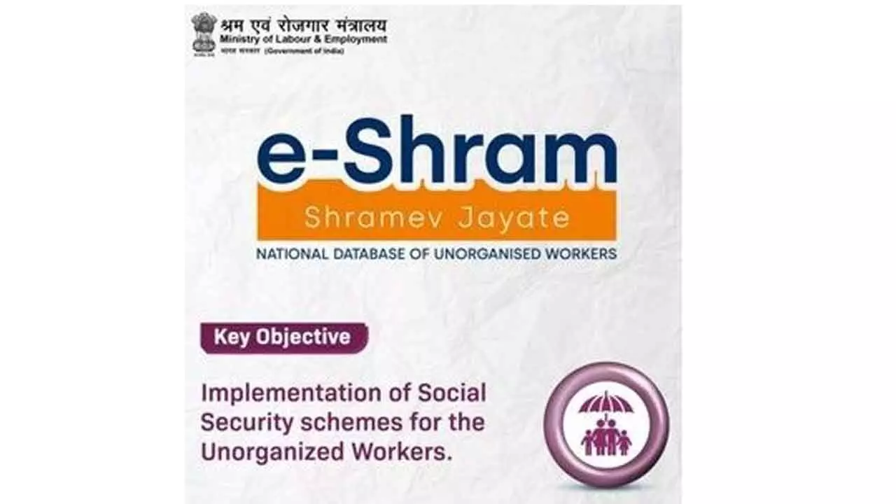 30 cr unorganised workers register on eShram portal