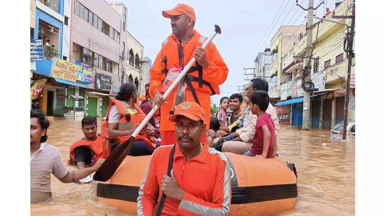 Helicopters deliver relief to flood-hit villages in AP