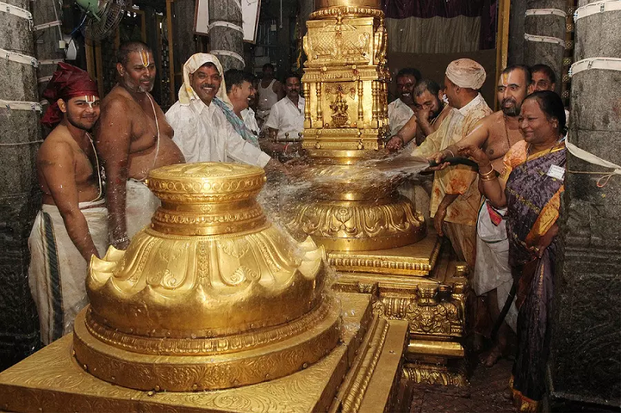 Koil Alwar Tirumanjanam Performed at Sri Padmavathi Temple in Tiruchanoor