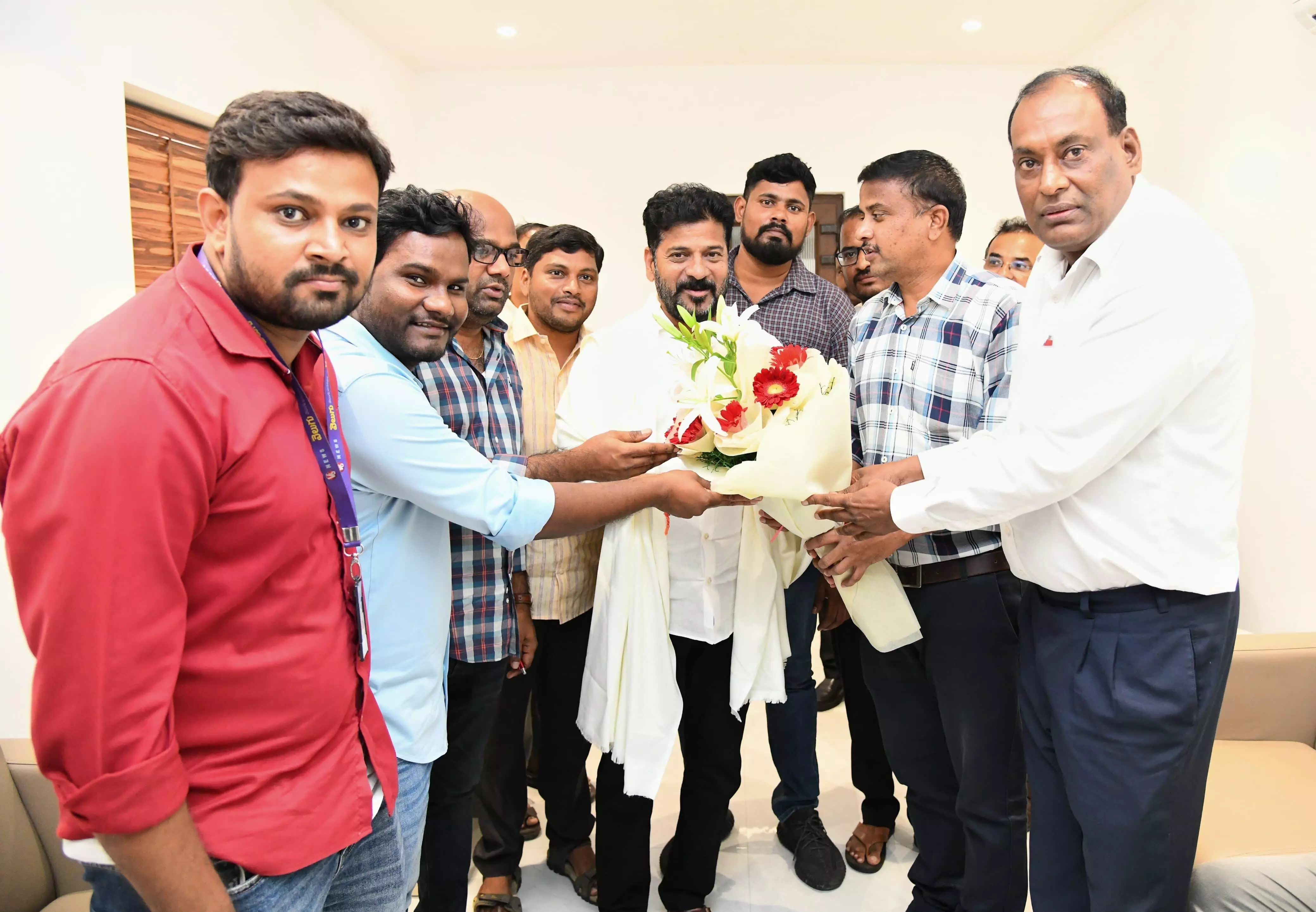 Telugu Journalists Meet CM Revanth Reddy, Commend Progressive Welfare Initiatives for Media Community