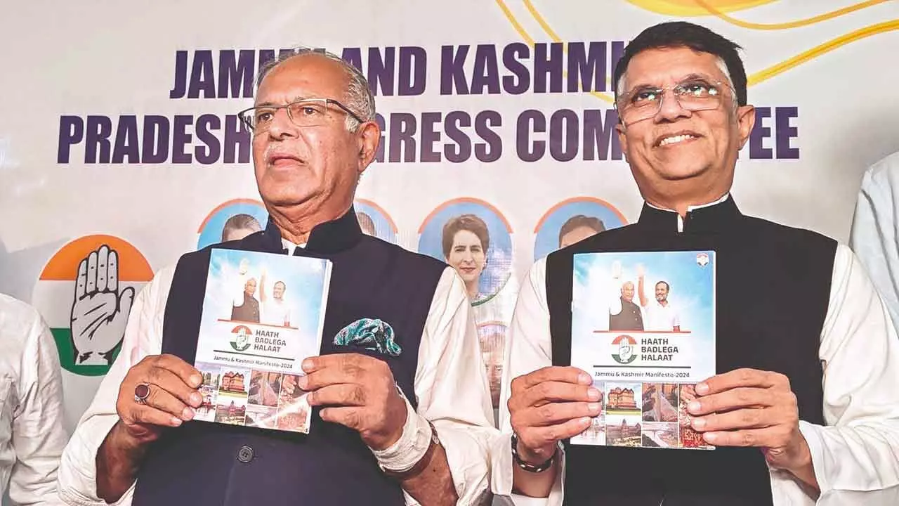 Cong Releases Manifesto For J&K Polls