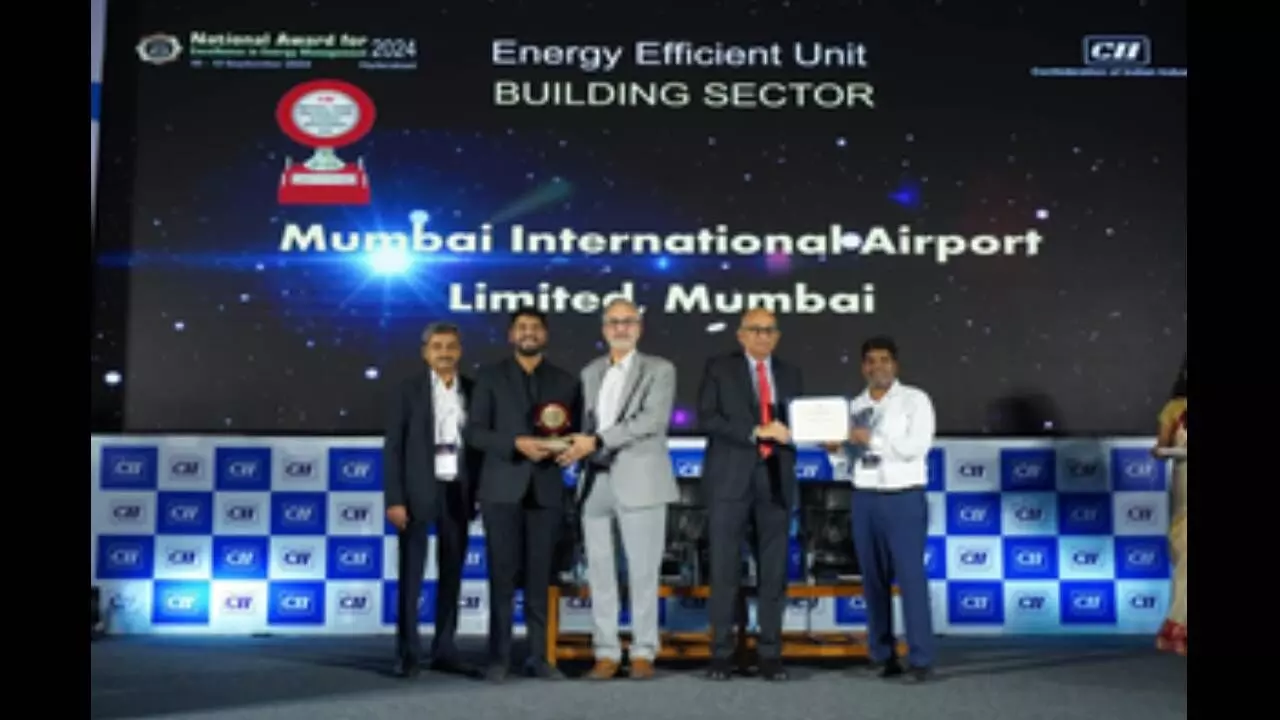 Mumbai Airport Bags CII’s National Award For Excellence In Energy Management