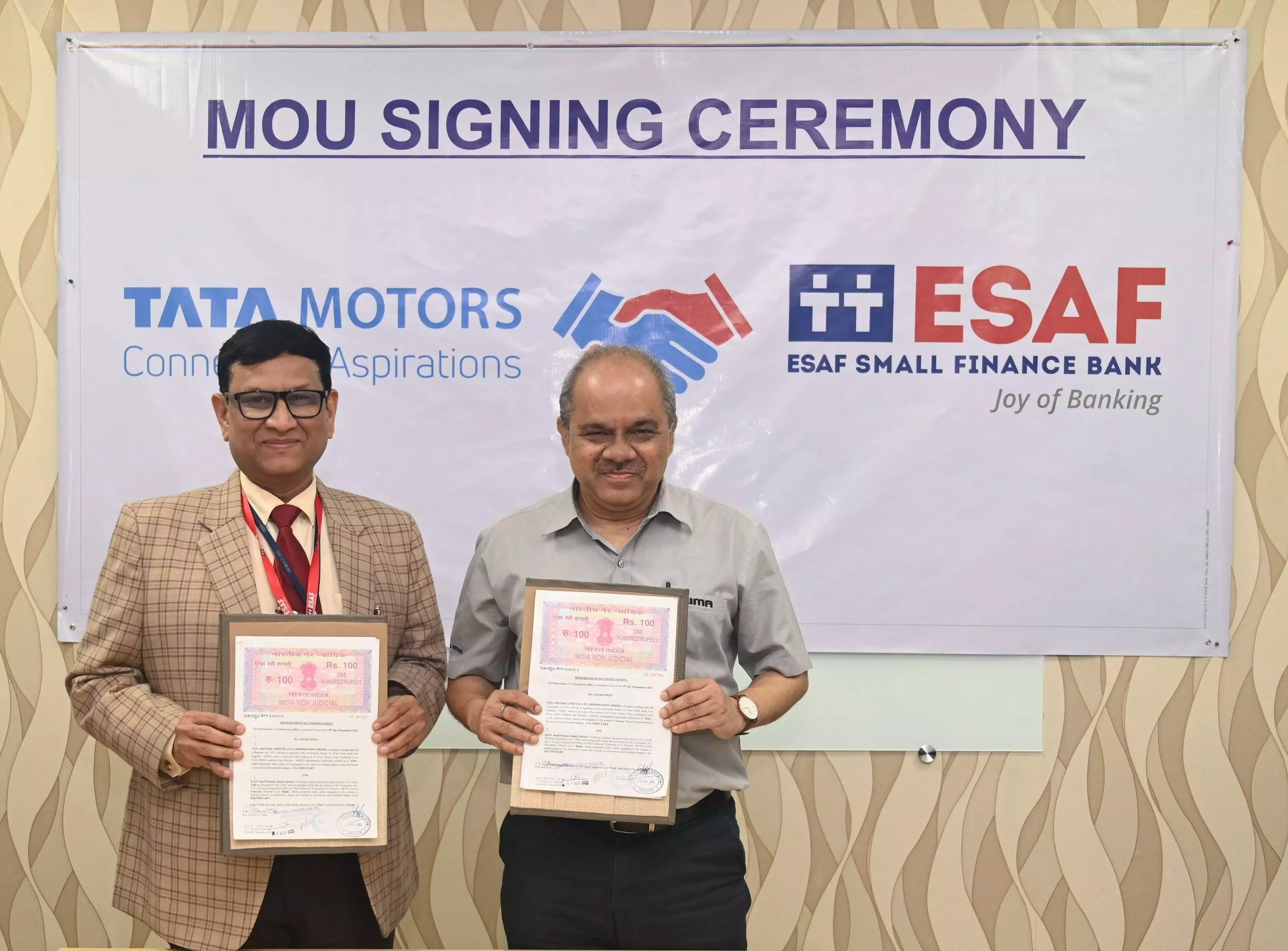 Tata Motors Deal With ESAF Small Finance Bank for Commercial Vehicle Financing