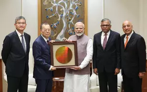 PM Modi meets Tata Sons, Taiwans PSMC leaders