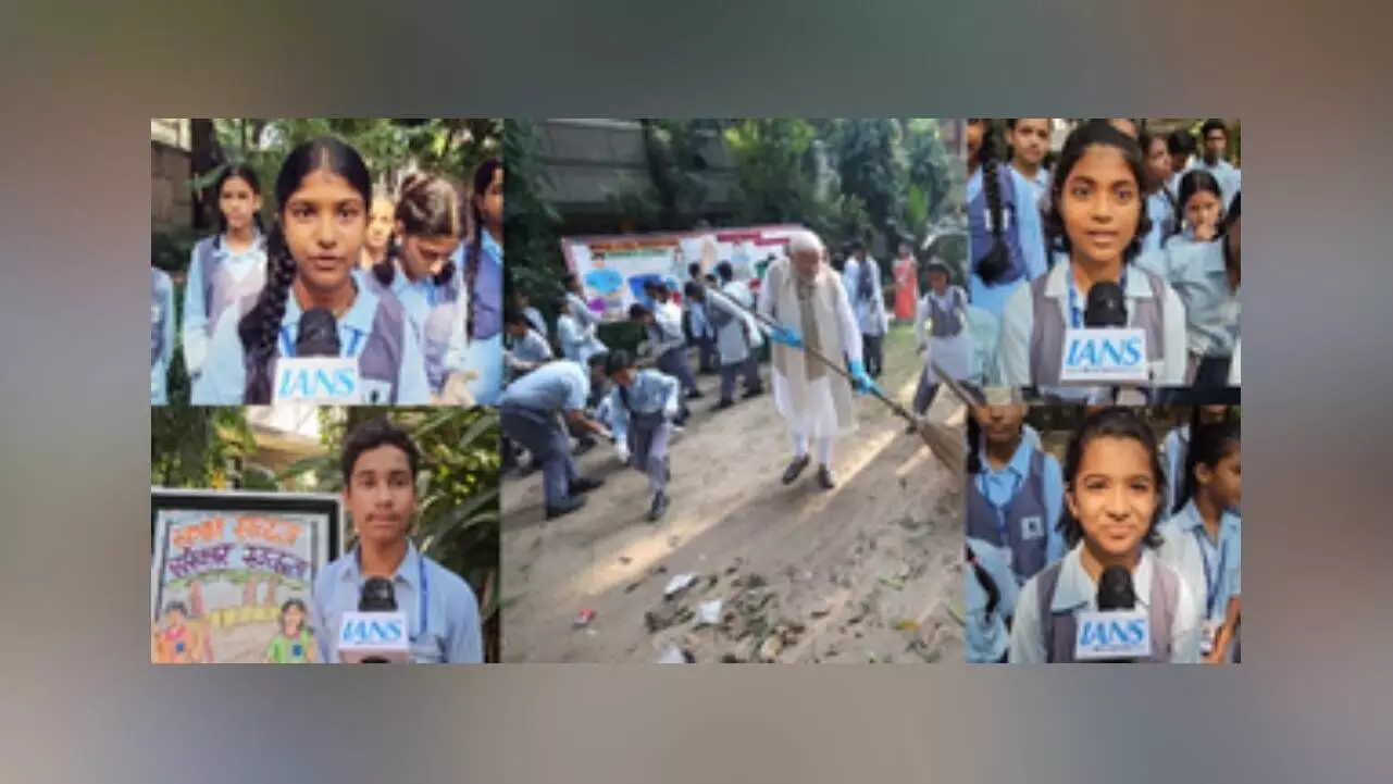 Students left inspired as PM Modi leads cleanliness drive at Delhi school