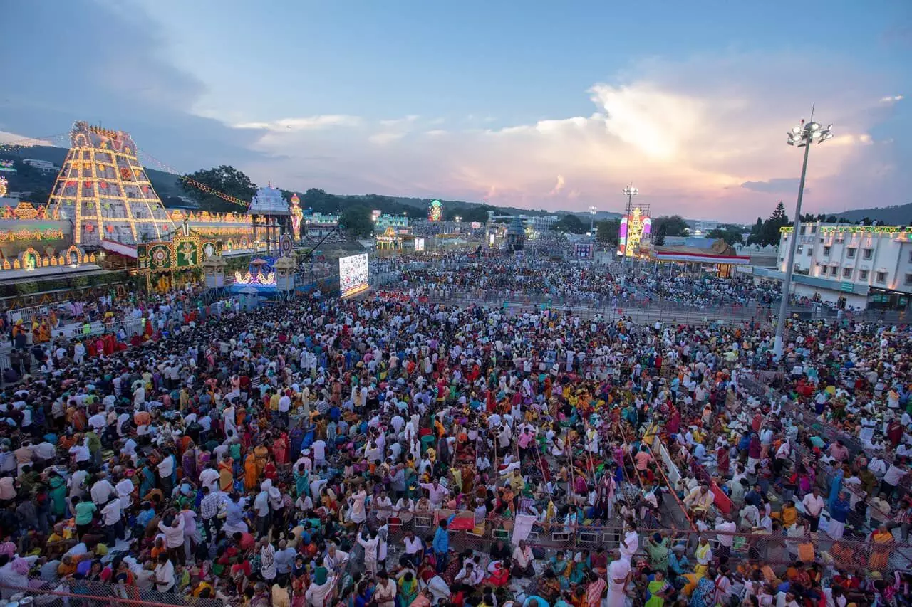 Tirumala Brahmotsavam Attracts 50,000 Additional Devotees This Year