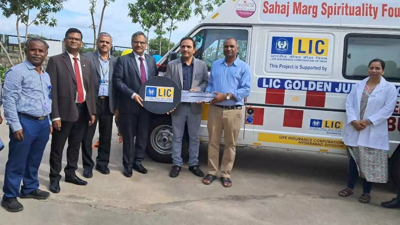 LIC Donates Ambulance To Sahaj Marg Hospital