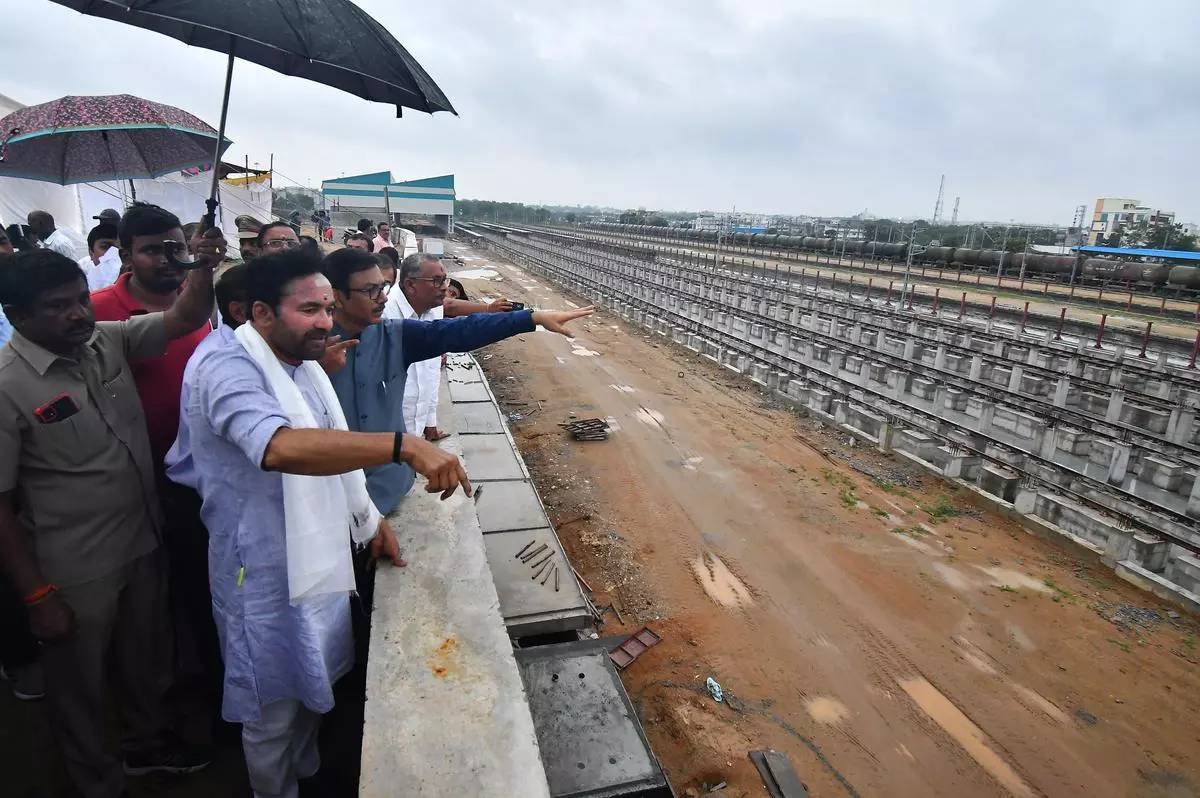 Kishan Reddy Inspects newly Developed Cherlapalli Railway Station