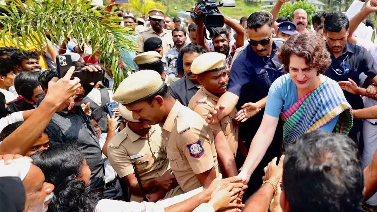 Wayanad Bypoll: Priyanka Accuses Bjp-Led Centre Of Undermining Constitutional Values